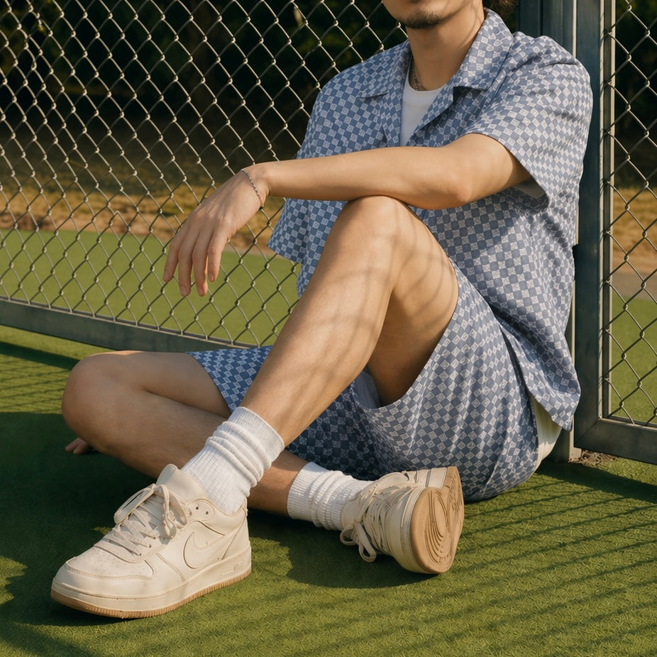 Half & Half Shirt Light Blue