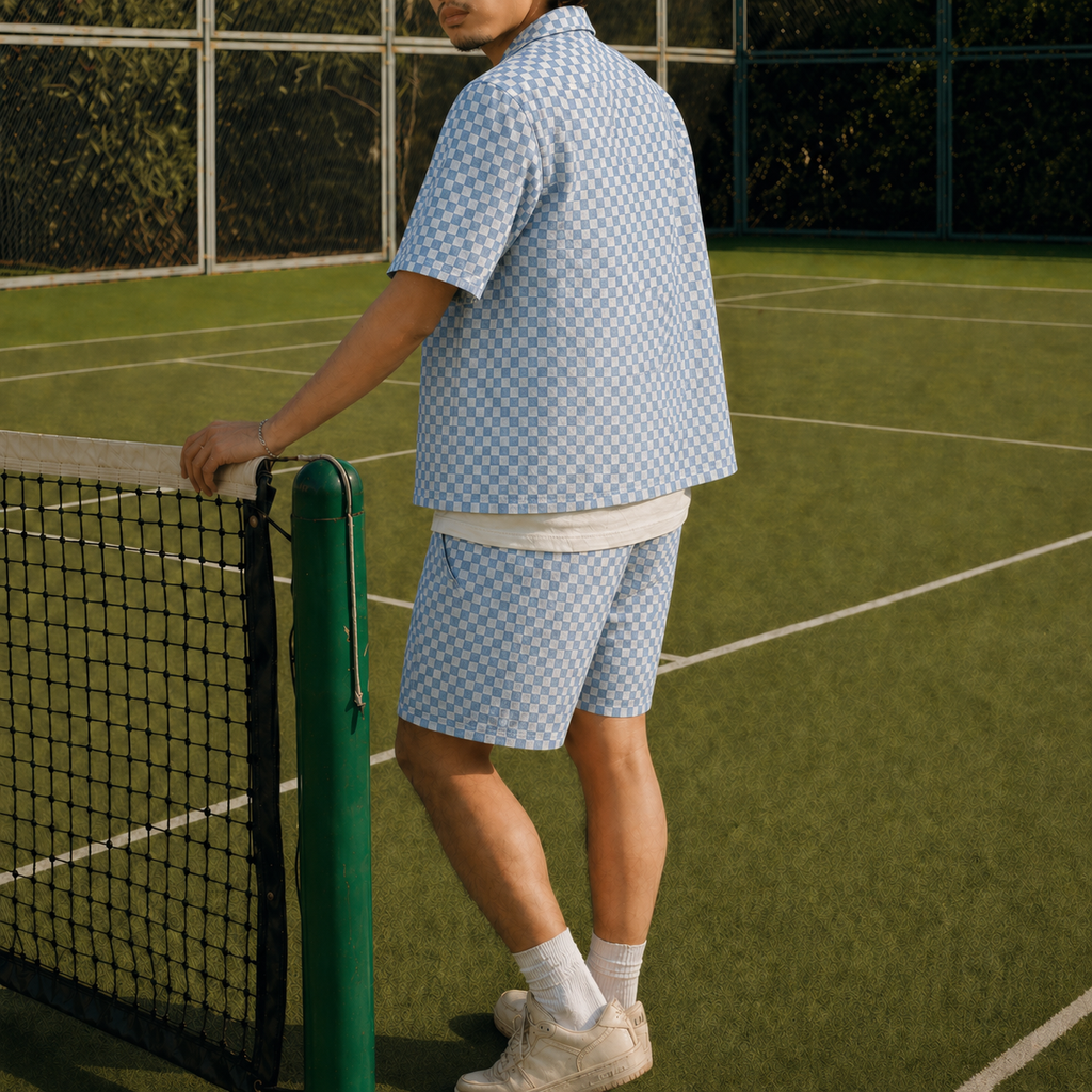 Half & Half Shirt Light Blue