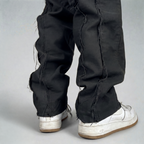 Distressed Denim Pants Black