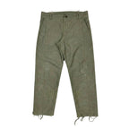 Distressed Denim Pants Olive