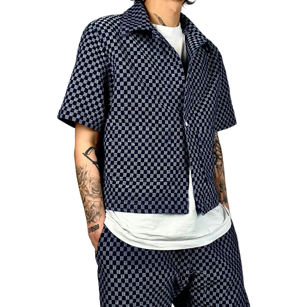 Half & Half Shirt Dark Blue