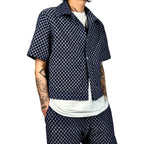 Half & Half Shirt Dark Blue
