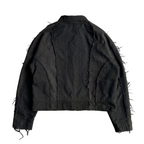 Distressed Denim Jacket Black