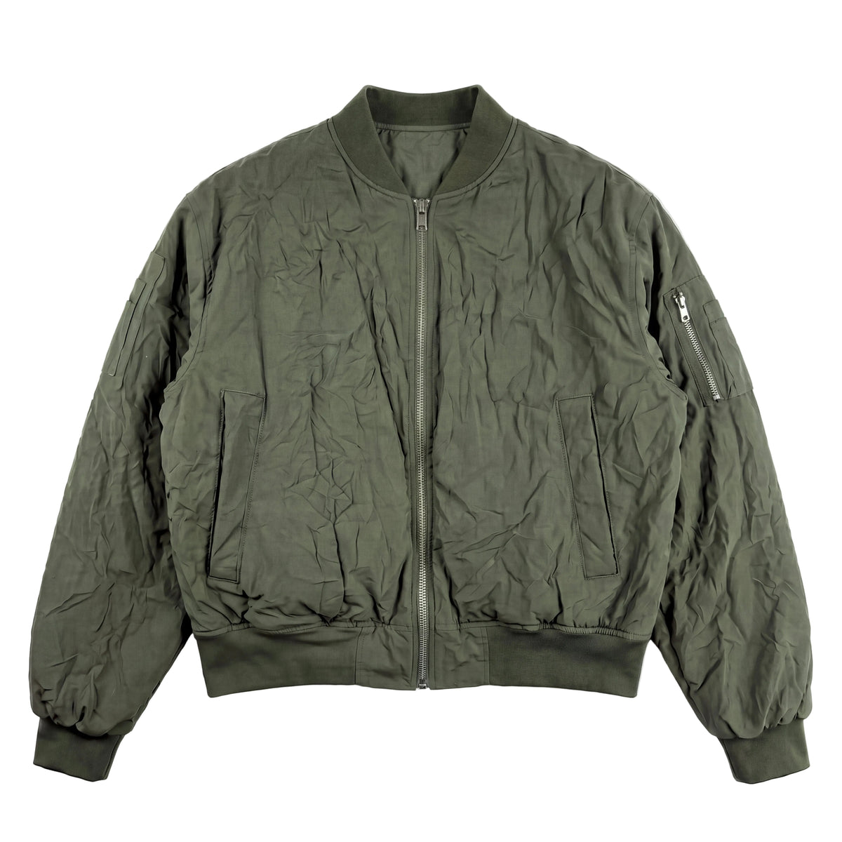 Crinkle Bomber Green