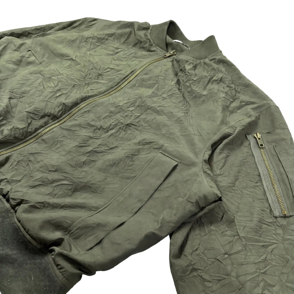 Crinkle Bomber Green
