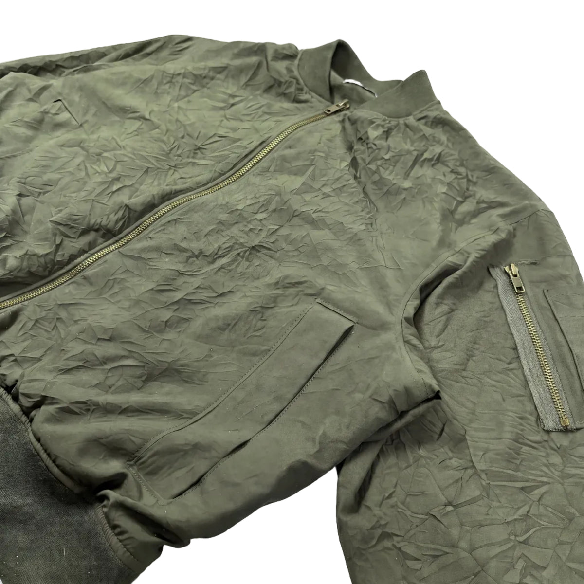Crinkle Bomber Green