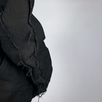 Distressed Denim Jacket Black