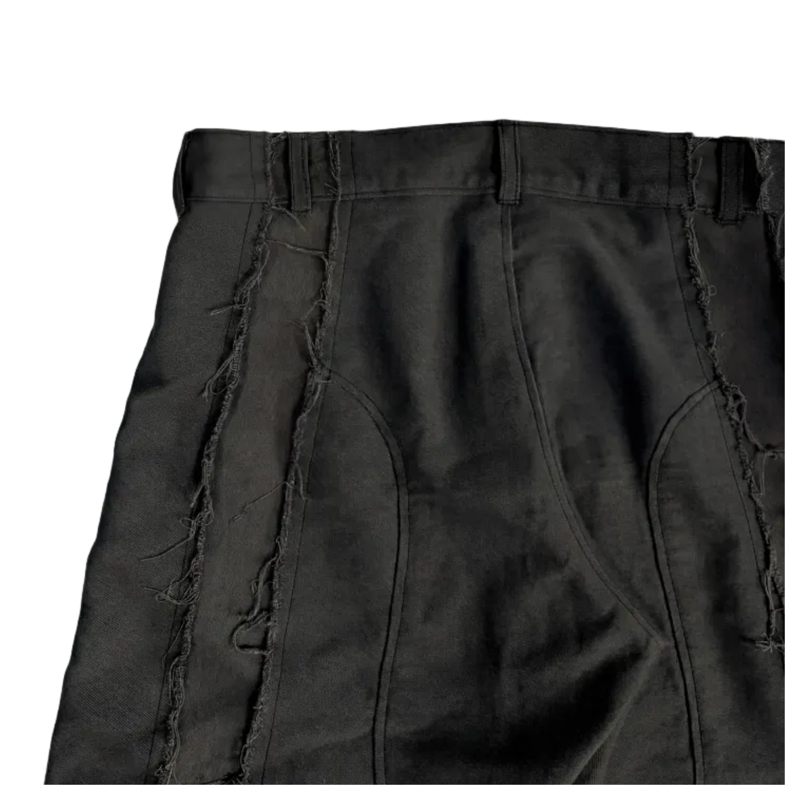 Distressed Denim Pants Black