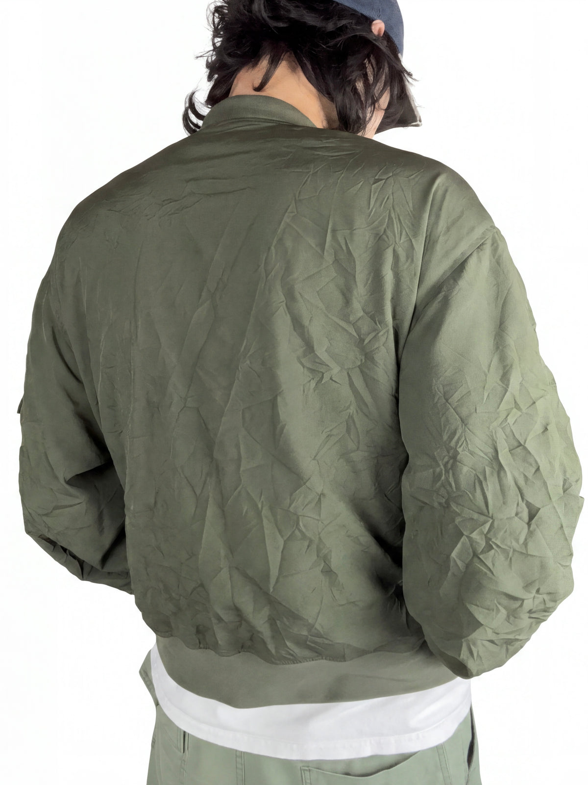 Crinkle Bomber Green