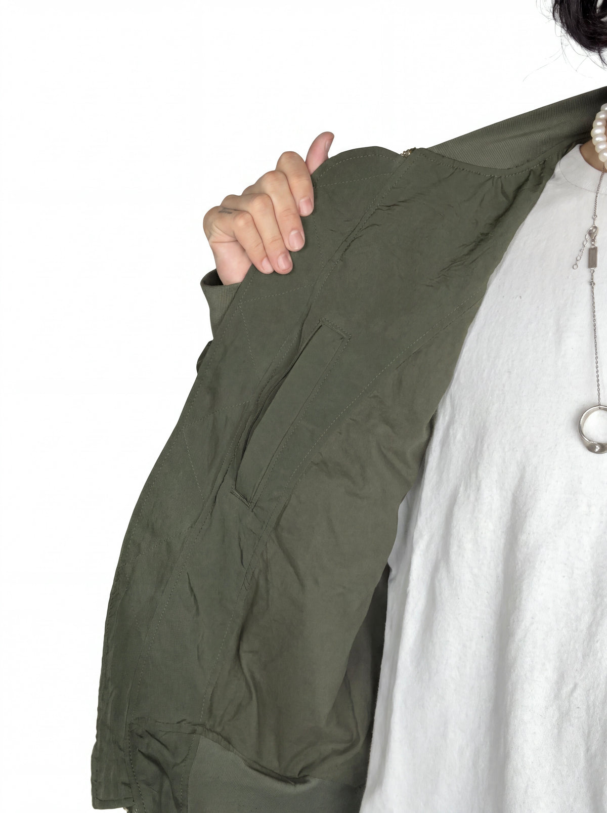 Crinkle Bomber Green